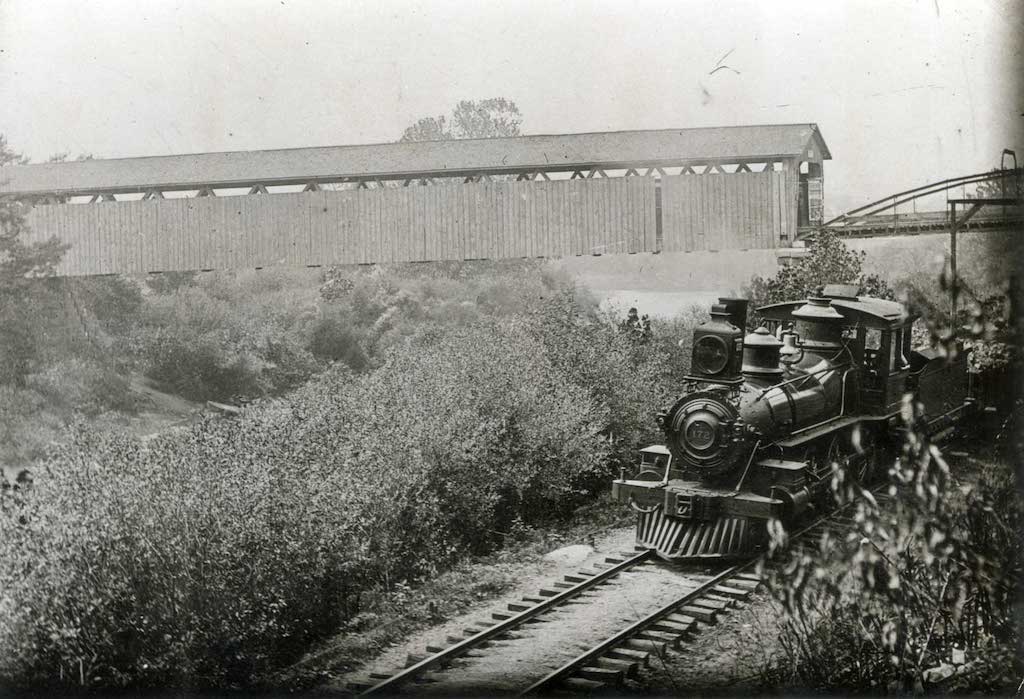 Photo of an old coal powered train